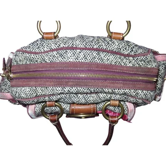 Coach 2005 Vintage Soho Tweed, Suede & leather Mini Boston Bag Satchel - Picture 13 of 15